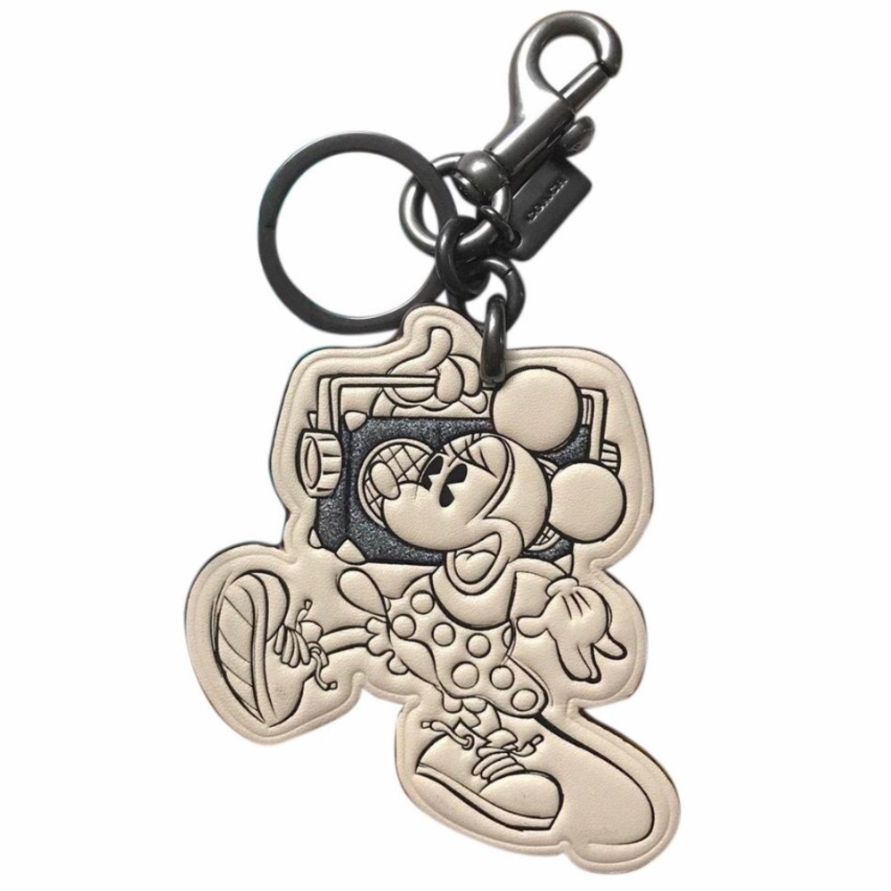 GIFT: Authentic Coach x Minnie Glitter Key Chain Bag Charm